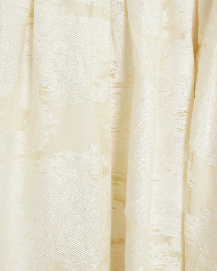 Cream Sleeveless Bandeau Midi Dress