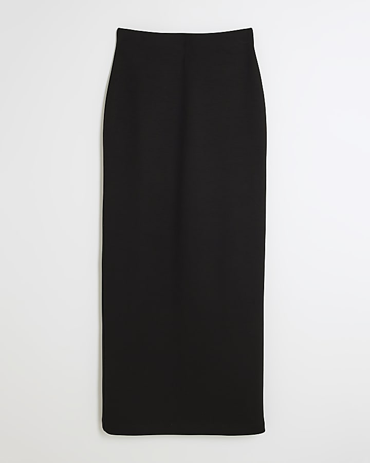 Black Premium Sculpted Maxi Skirt