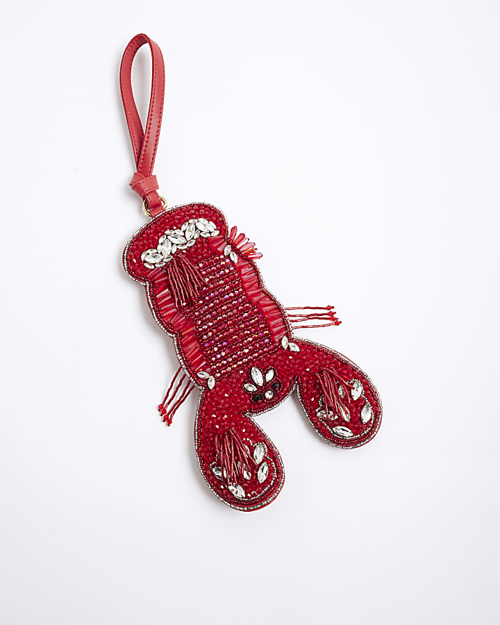 Red Premium Beaded Lobster Bag