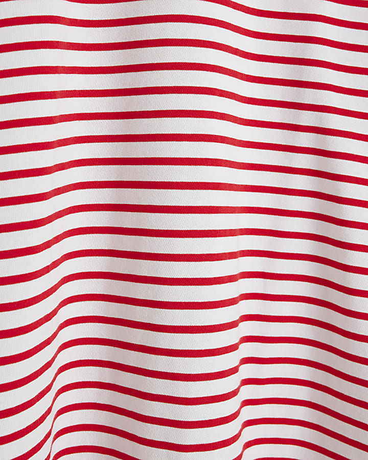 Red Stripe Long Sleeve Top