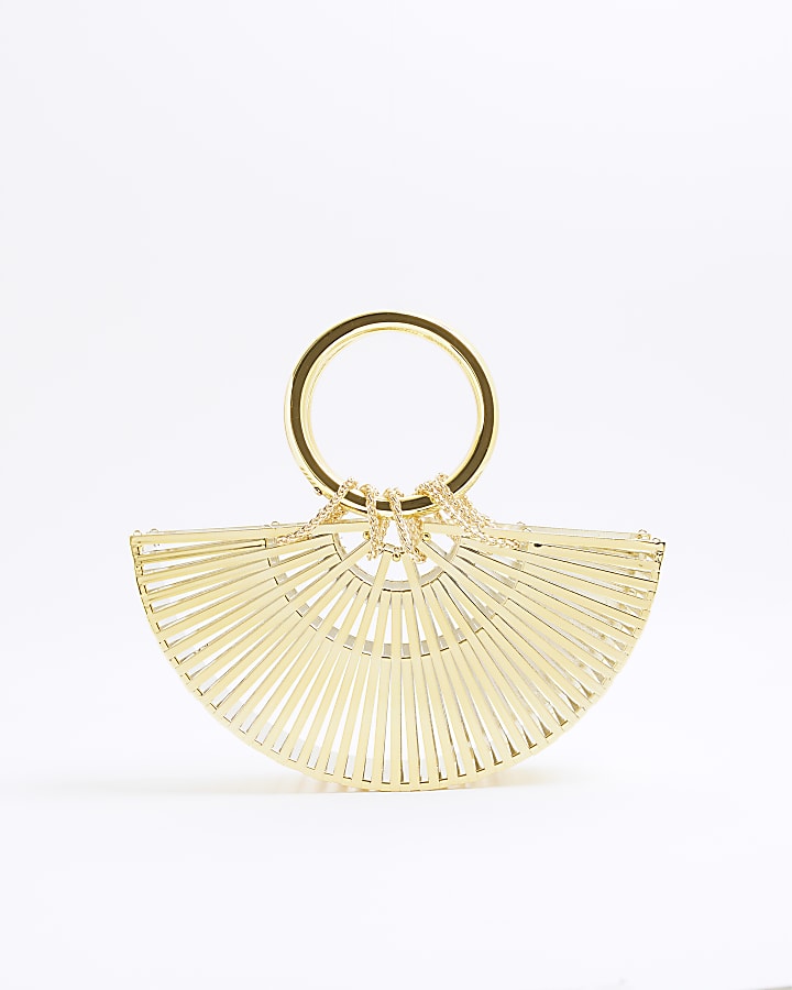 Gold Semi Circle Ring Basket Bag