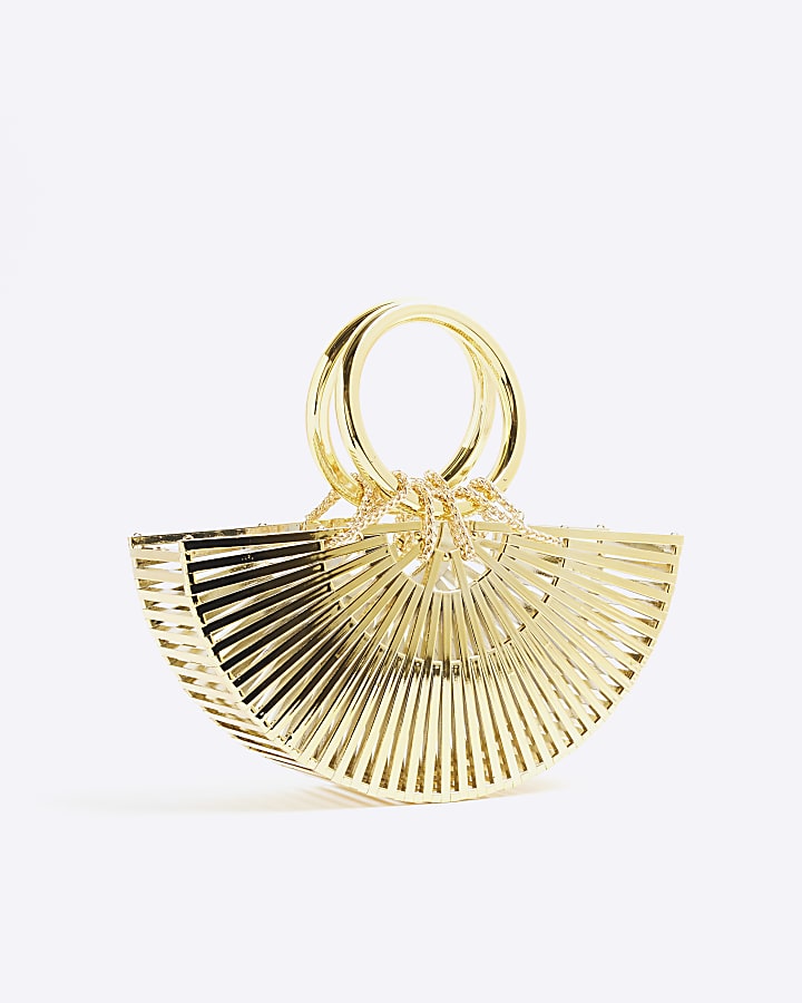 Gold Semi Circle Ring Basket Bag