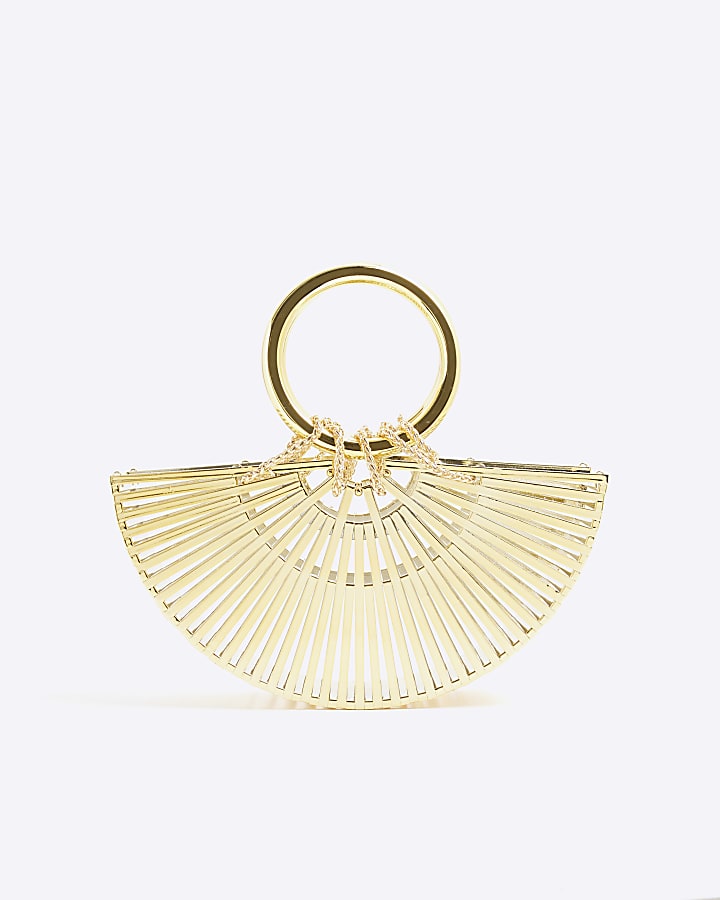 Gold Semi Circle Ring Basket Bag