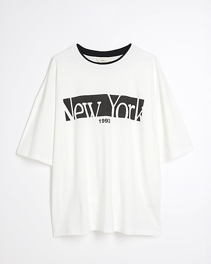 White Short Sleeve New York T-shirt