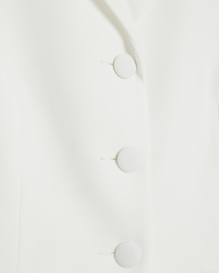 White Full Collar Waistcoat