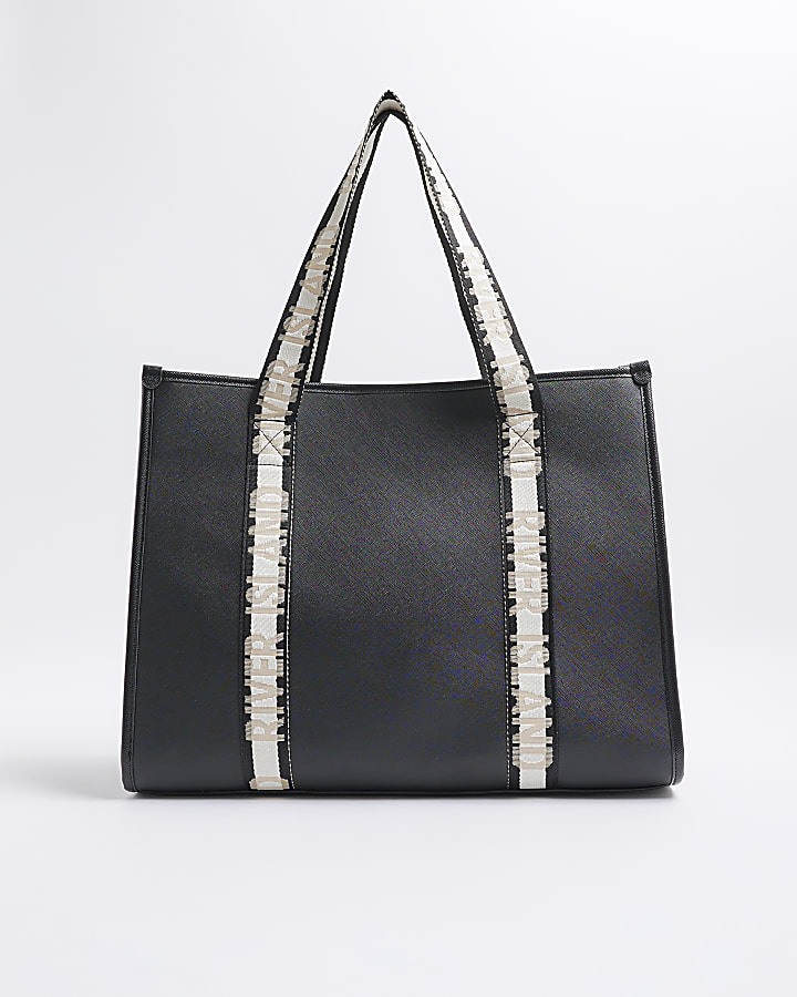 Black Webbing RI Tote Bag