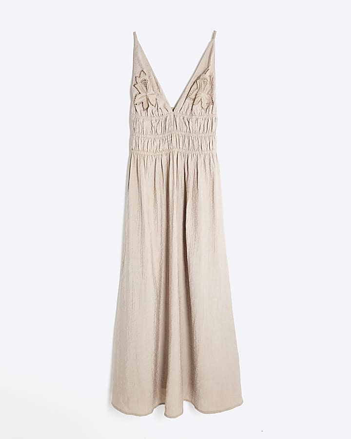 Grey Textured Maxi Dress