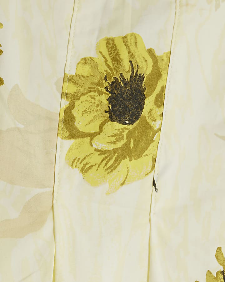 Yellow Sleeveless Floral Cami Top