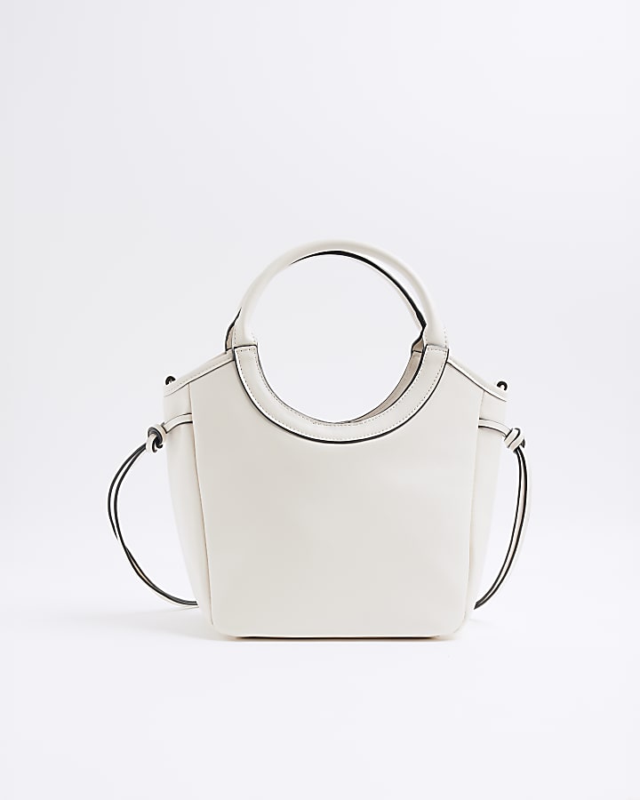 Cream Rounded Handle Tote Bag