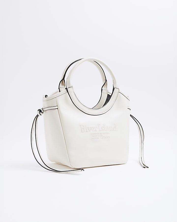 Cream Rounded Handle Tote Bag