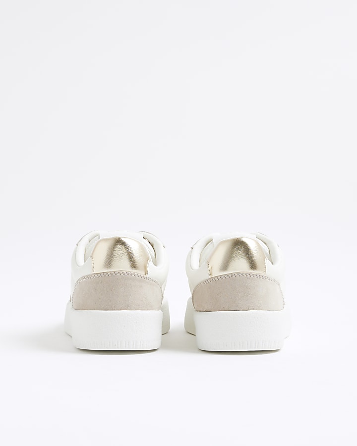 White Lace Up Trainers