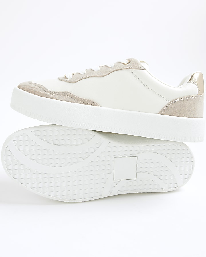 White Lace Up Trainers