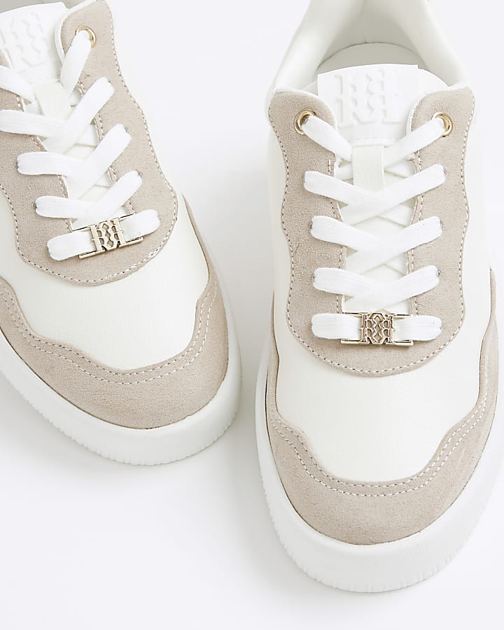 White Lace Up Trainers
