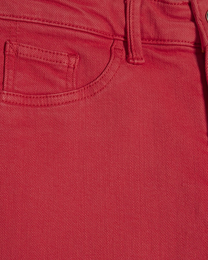 Red mid rise molly skinny Jeans