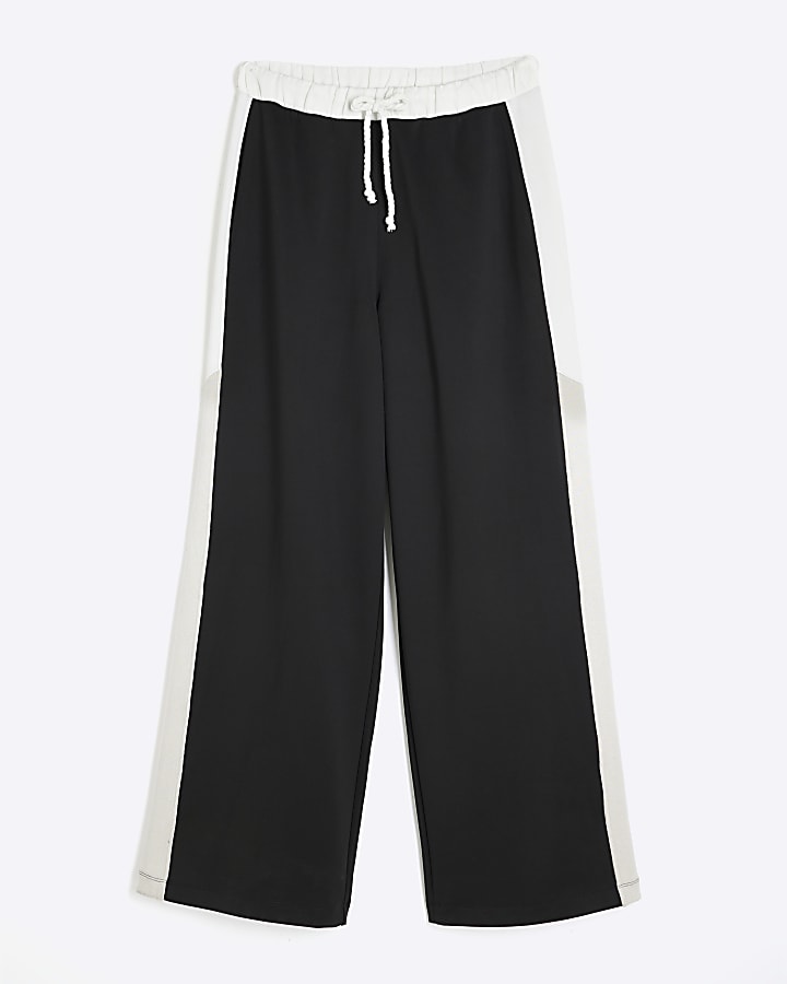 Black Colour Block Joggers