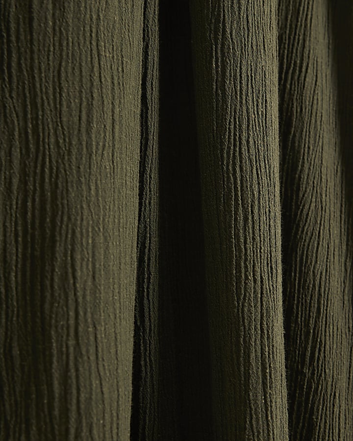 Khaki Halter Neck Maxi Dress