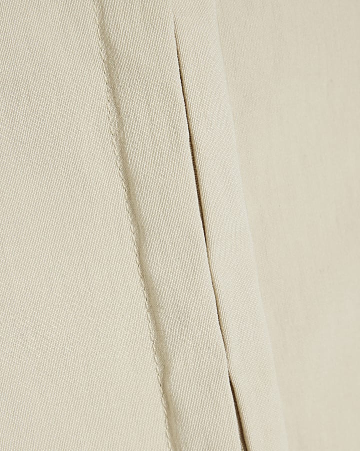 Beige Sleeveless Cut Out Top