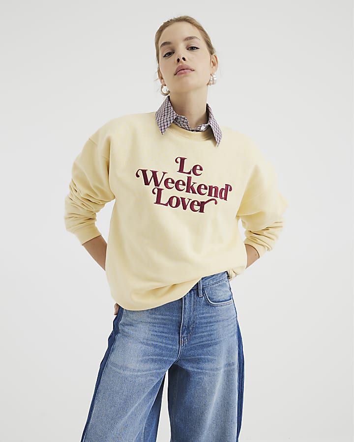 Yellow Le Weekend Lover Sweatshirt