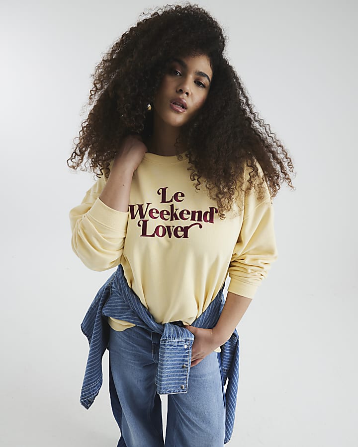 Yellow Le Weekend Lover Sweatshirt