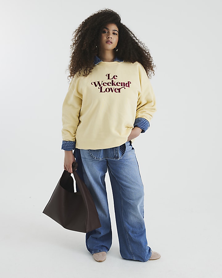 Yellow Le Weekend Lover Sweatshirt