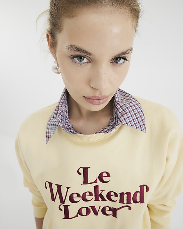 Yellow Le Weekend Lover Sweatshirt