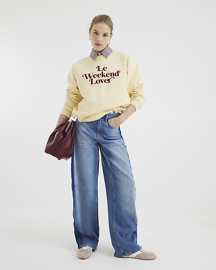 Yellow Le Weekend Lover Sweatshirt