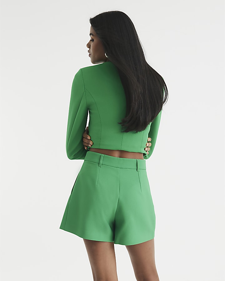 Green Tailored Shorts