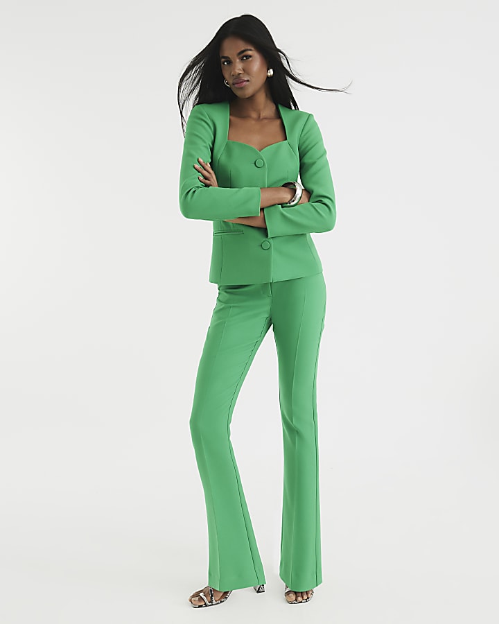 Green Skinny Leg Trousers