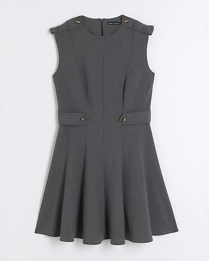 Grey Skater Mini Dress