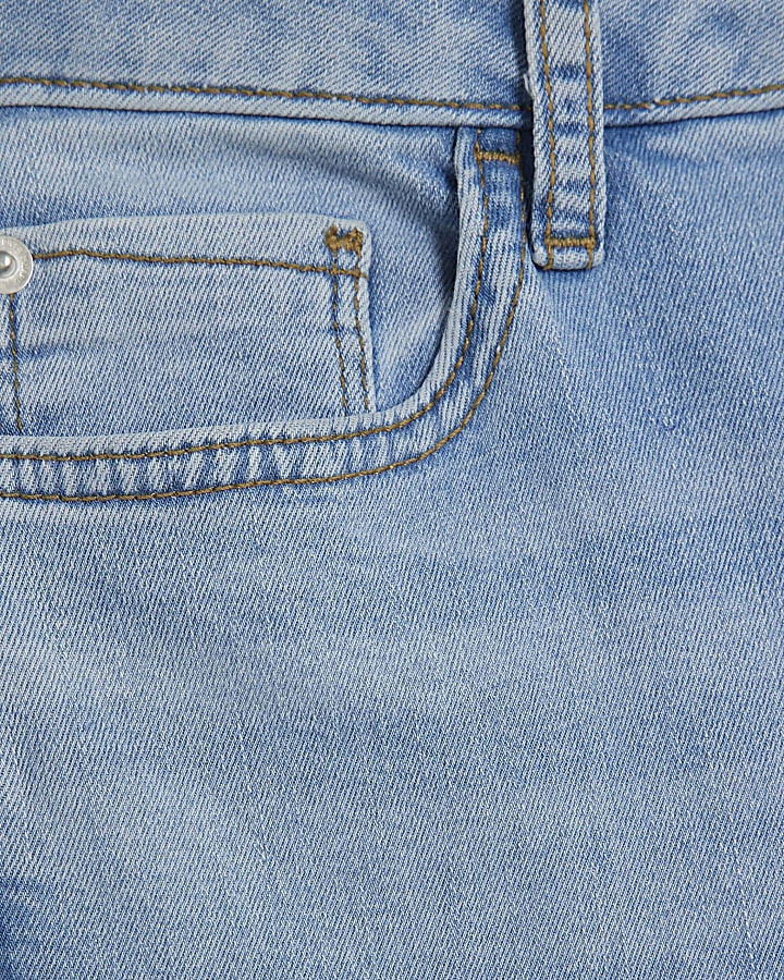Blue Mid Rise Bootcut Jeans