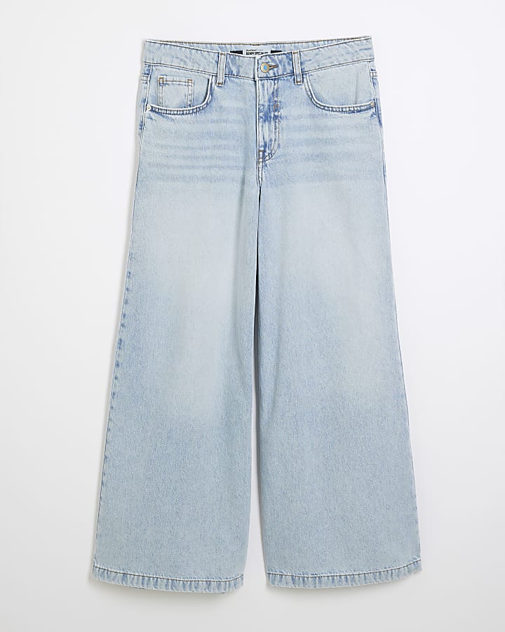 Petite Blue Low Rise Baggy Jeans