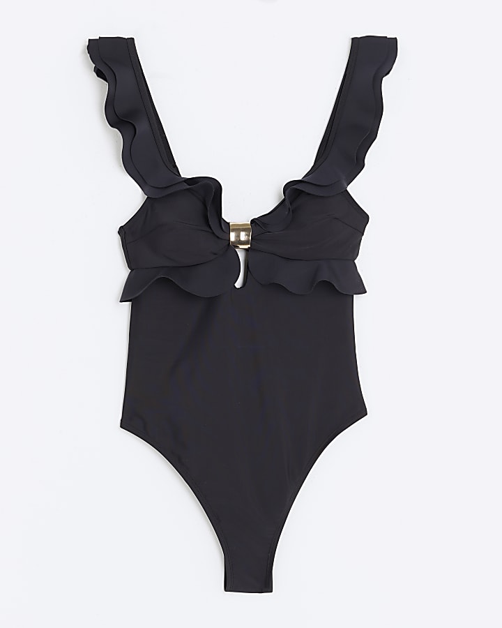 Black Frill Swimsuit