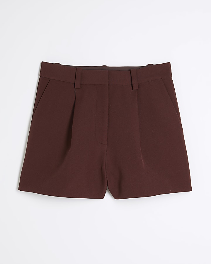 Brown Tailored Shorts