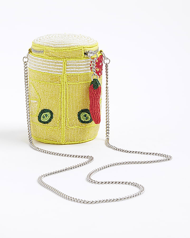 Yellow Spicy Marg Beaded Bag