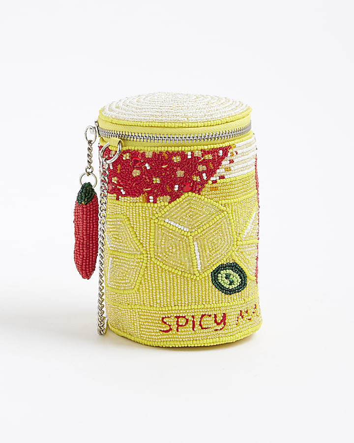 Yellow Spicy Marg Beaded Bag