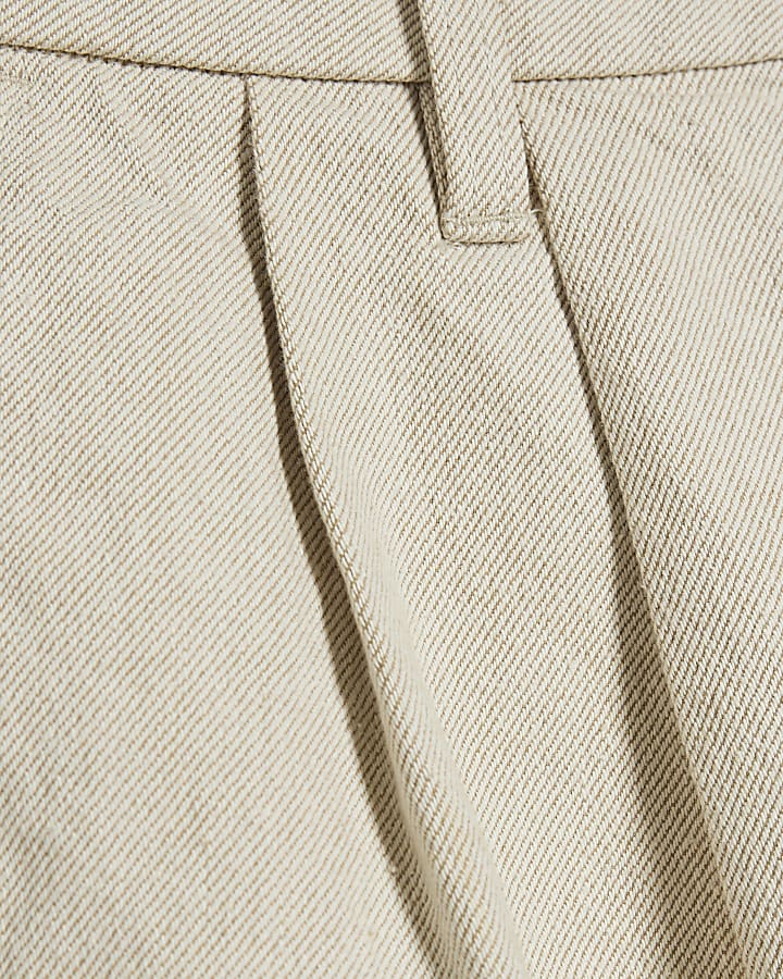 Petite Beige Tailored Tapered Jeans