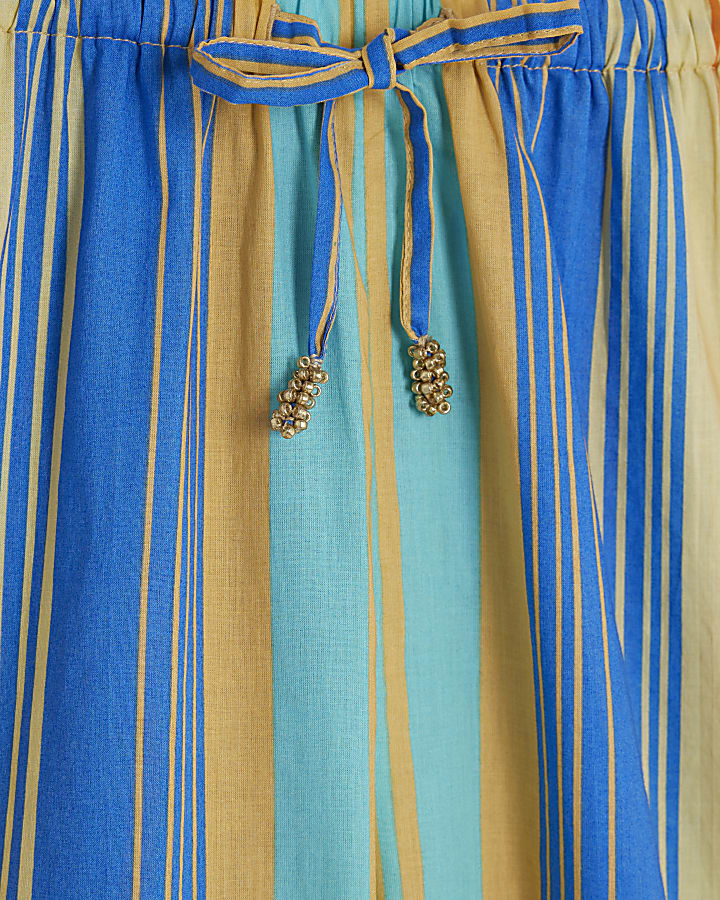 Multi Colour Stripe Wide Leg Trousers