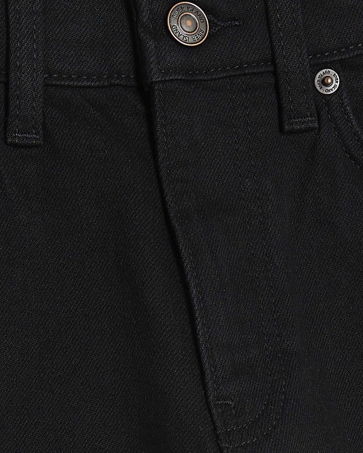 Black High Rise Slim Cropped Jeans