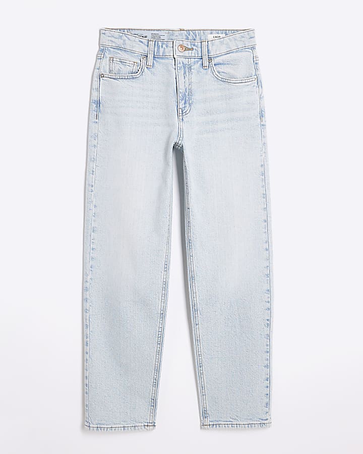 Blue Slim Fit Cropped Jeans