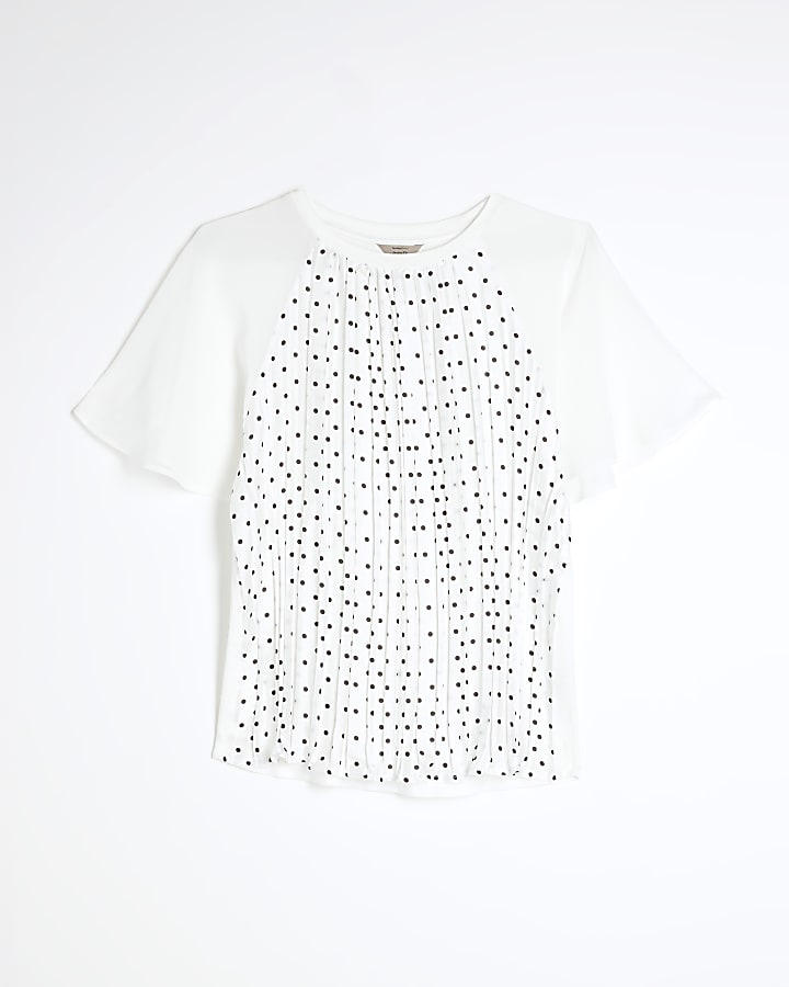 White Short Sleeve Hybrid T-shirt