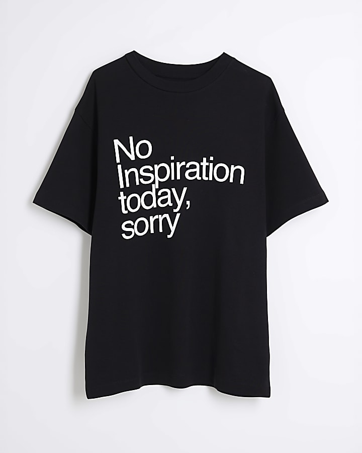 Black No Inspiration Today T-Shirt