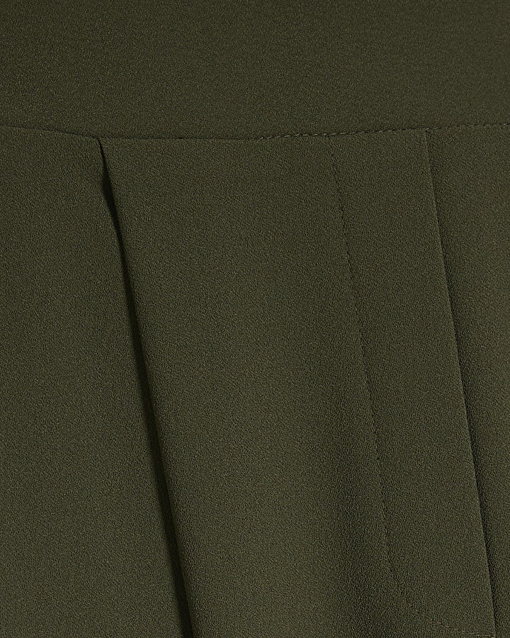 Khaki Barrel Leg Trousers