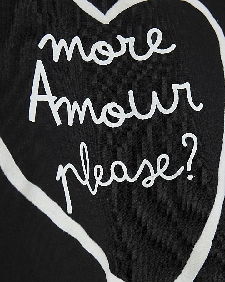 Black More Amour Please T-Shirt