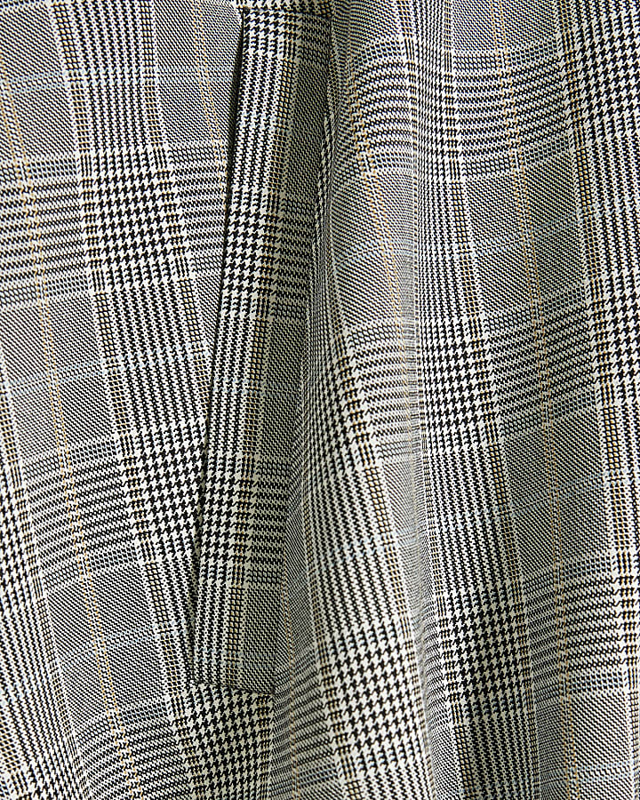 Grey Checked Bomber Jacket