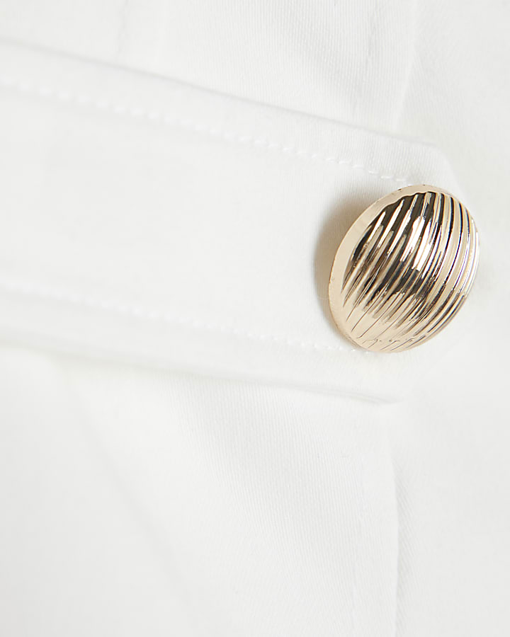 White Wide Leg Trousers