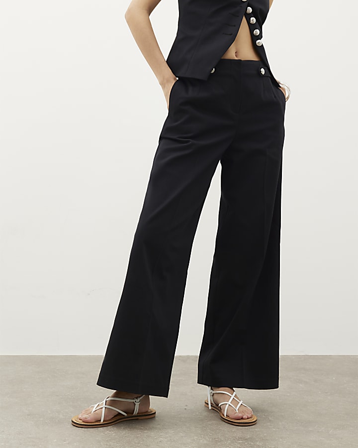 Black Wide Leg Trousers