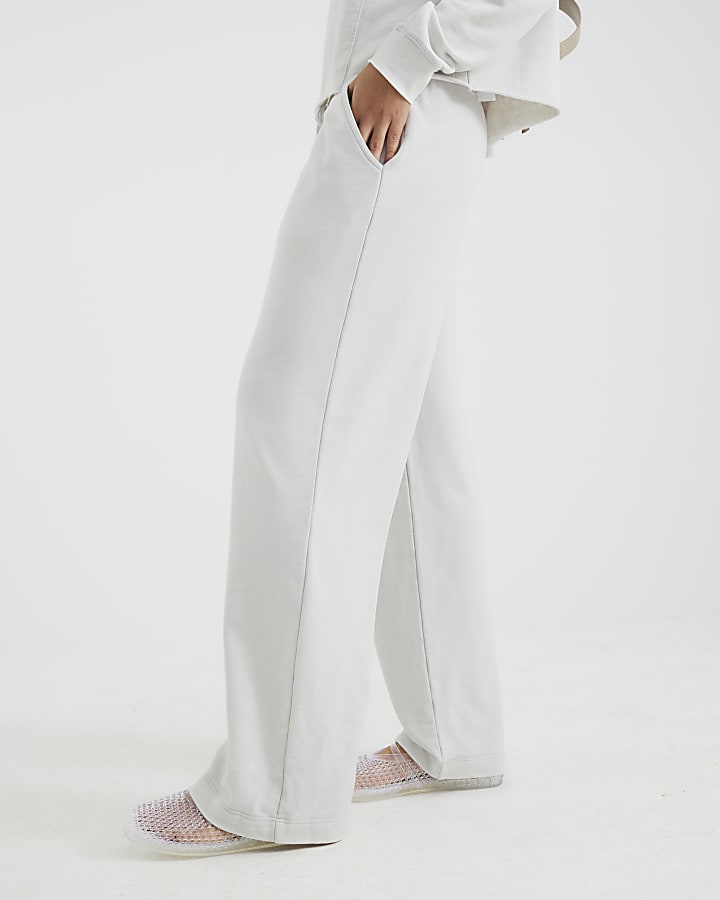 Grey Wide Leg Joggers