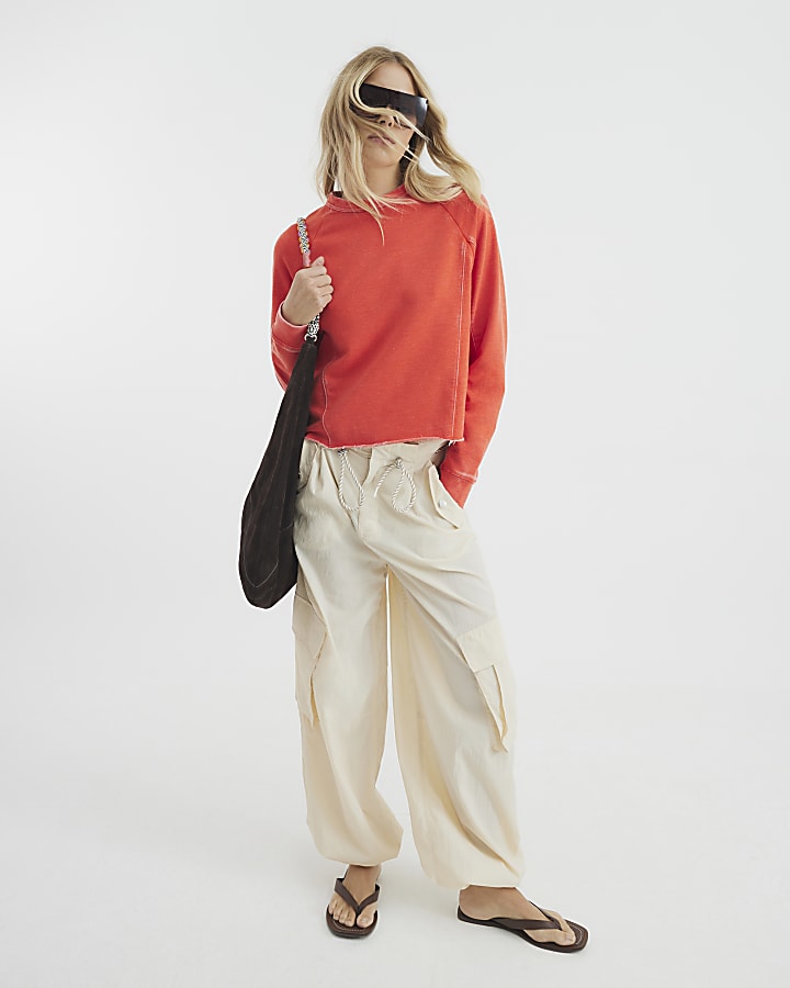 Orange Long Sleeve Sweatshirt