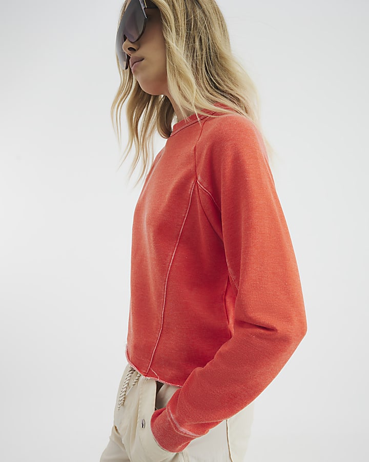 Orange Long Sleeve Sweatshirt
