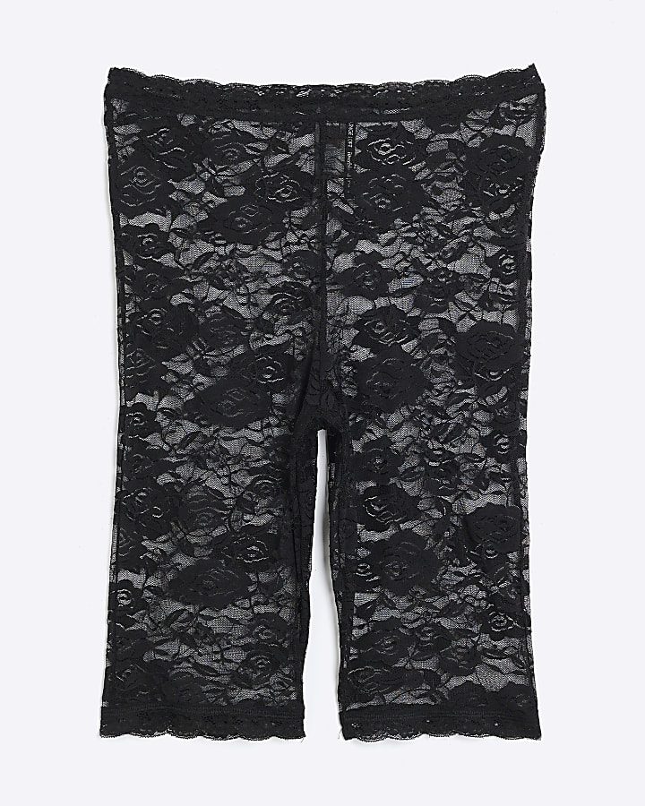 Black Lace Cycle Shorts